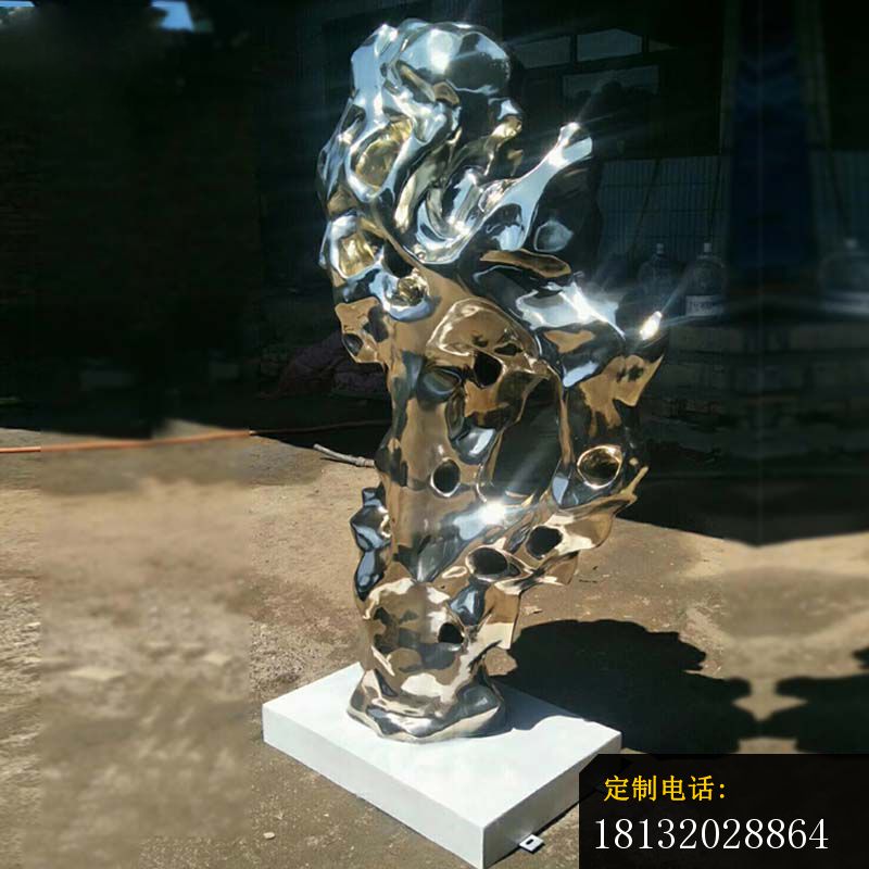 不锈钢抽象太湖石雕塑 (4)_800*800