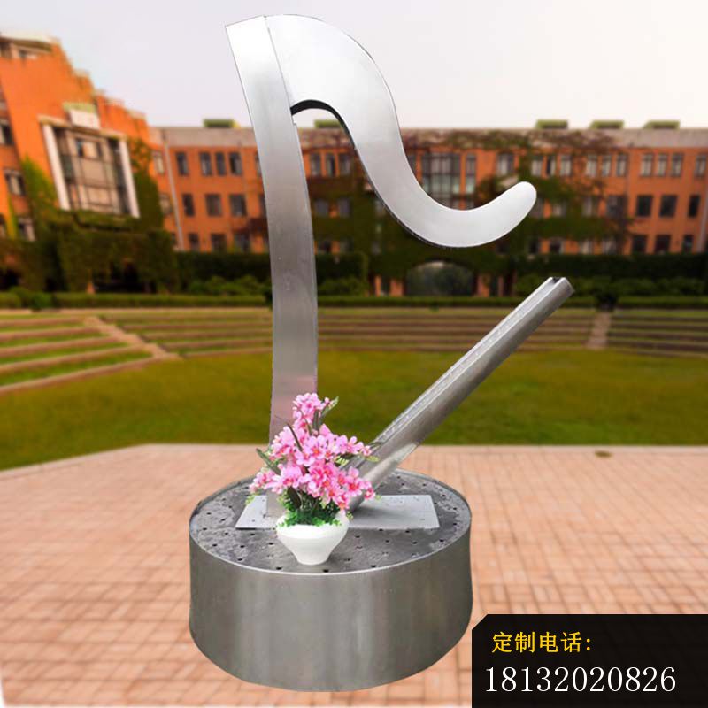 公园不锈钢抽象竖琴雕塑 (4)_800*800