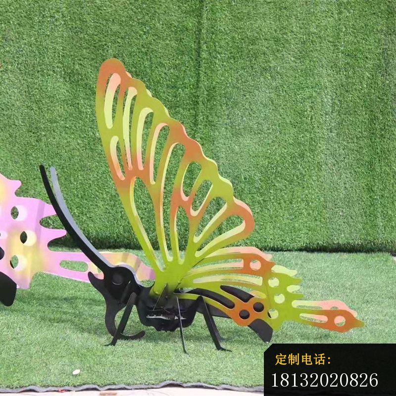 庭院不锈钢镂空蝴蝶雕塑 (4)_800*800
