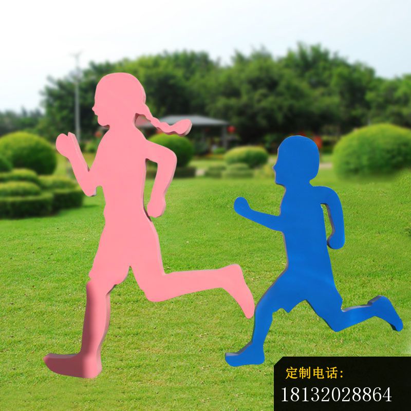 不锈钢抽象跑步人物雕塑 (5)_800*800