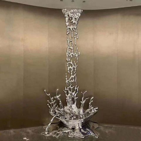 不锈钢镜面水花雕塑