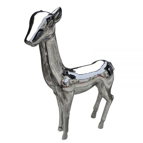 不锈钢镜面抽象小鹿雕塑