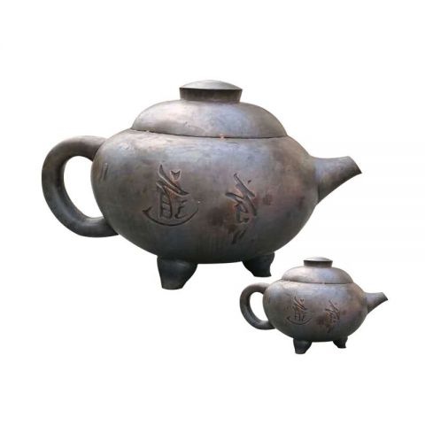 景区茶壶铜雕