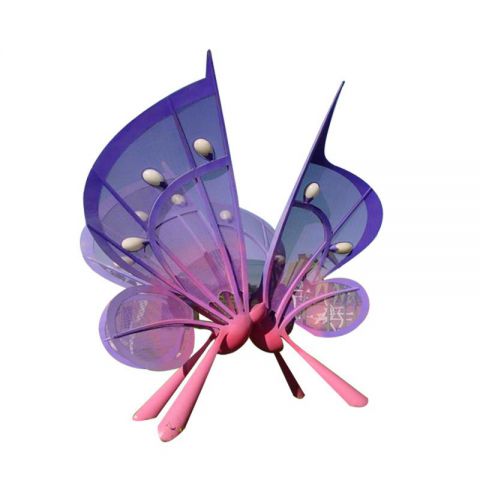 彩色不锈钢抽象蝴蝶雕塑