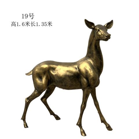 小区动物铜雕梅花鹿