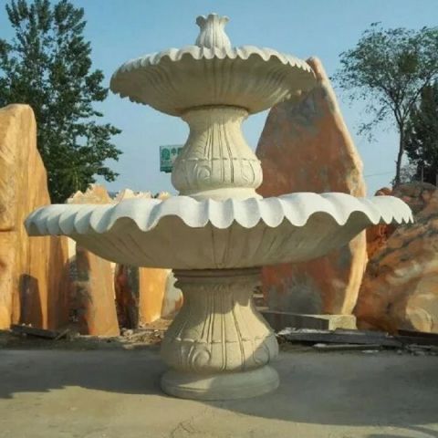 公园双层喷泉石雕