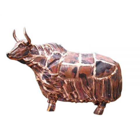 公园动物锻铜牛雕塑