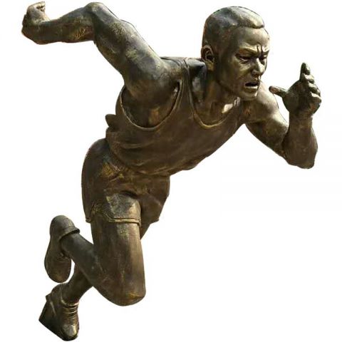 体育运动赛跑人物铜雕