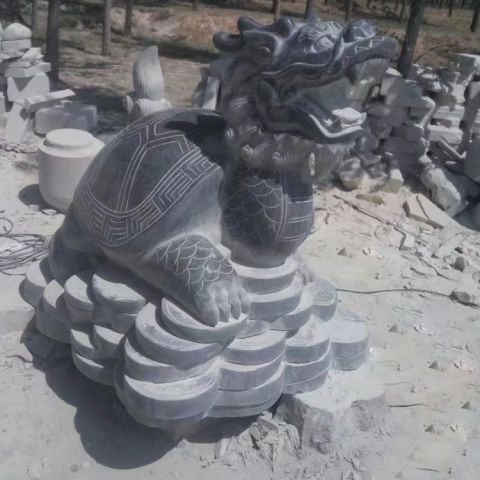 仿古神兽龙龟石雕