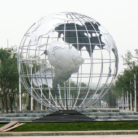 城市不锈钢大型镂空地球雕塑