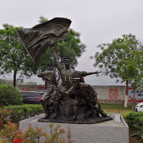 纪念馆红军人物铜雕