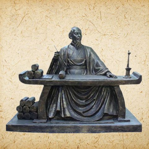 古代名医坐式张仲景铜雕