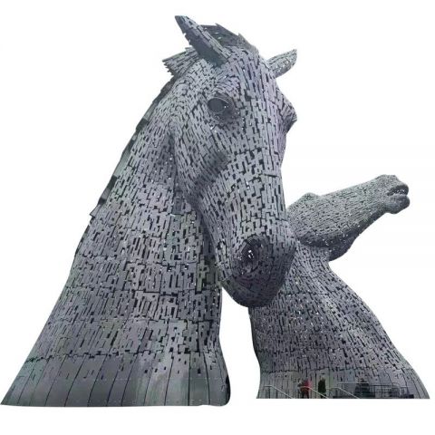 景区不锈钢大型抽象马雕塑