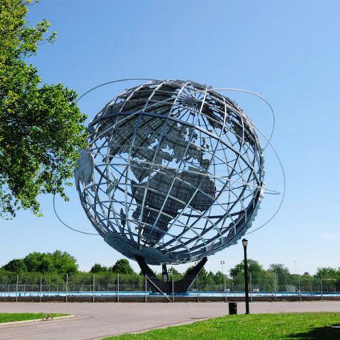 景区不锈钢大型镂空地球仪雕塑