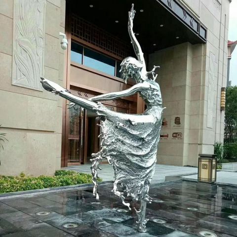 不锈钢抽象跳舞人物雕塑