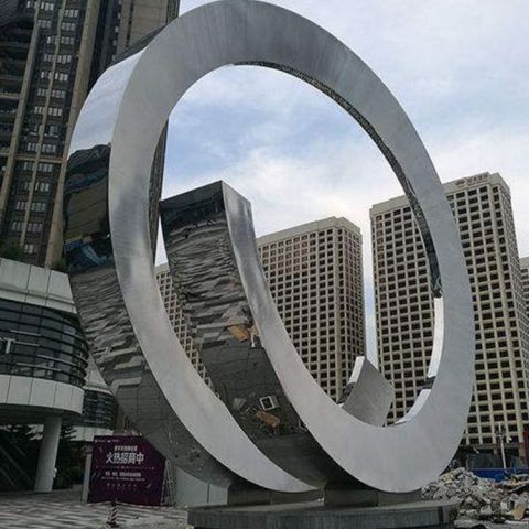 城市不锈钢大型抽象圆环